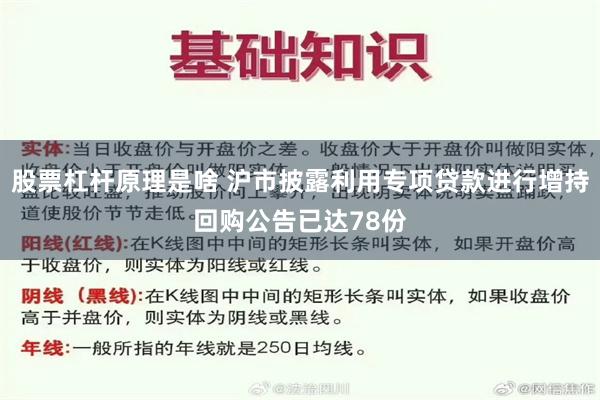 股票杠杆原理是啥 沪市披露利用专项贷款进行增持回购公告已达78份